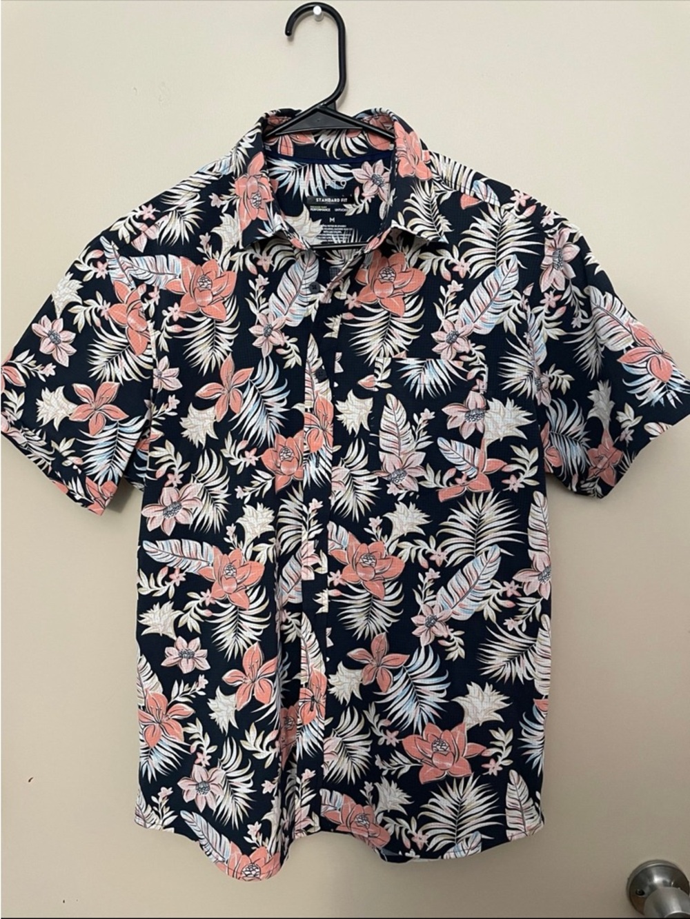 Men's Floral Button Down T